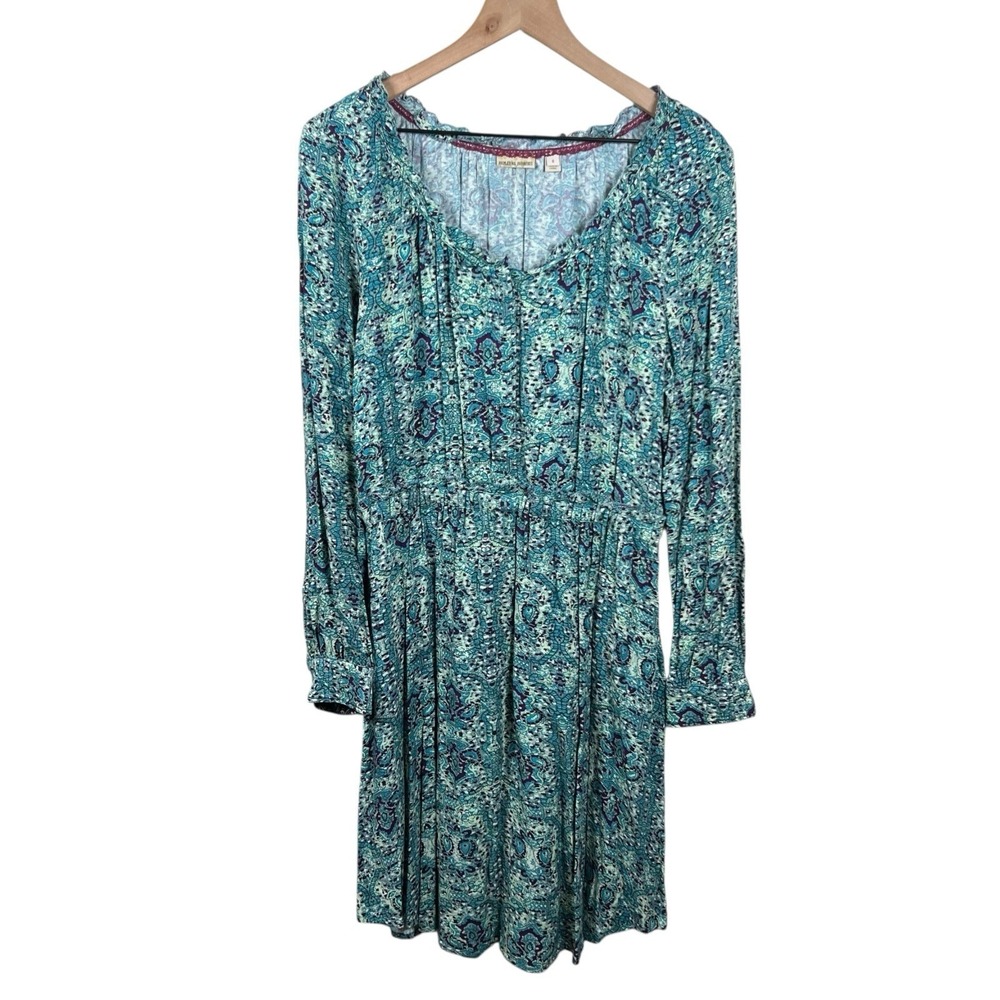 Anthropologie Holding Horses Womens 8 Paisley Long Sleeve Elastic Waist Dress